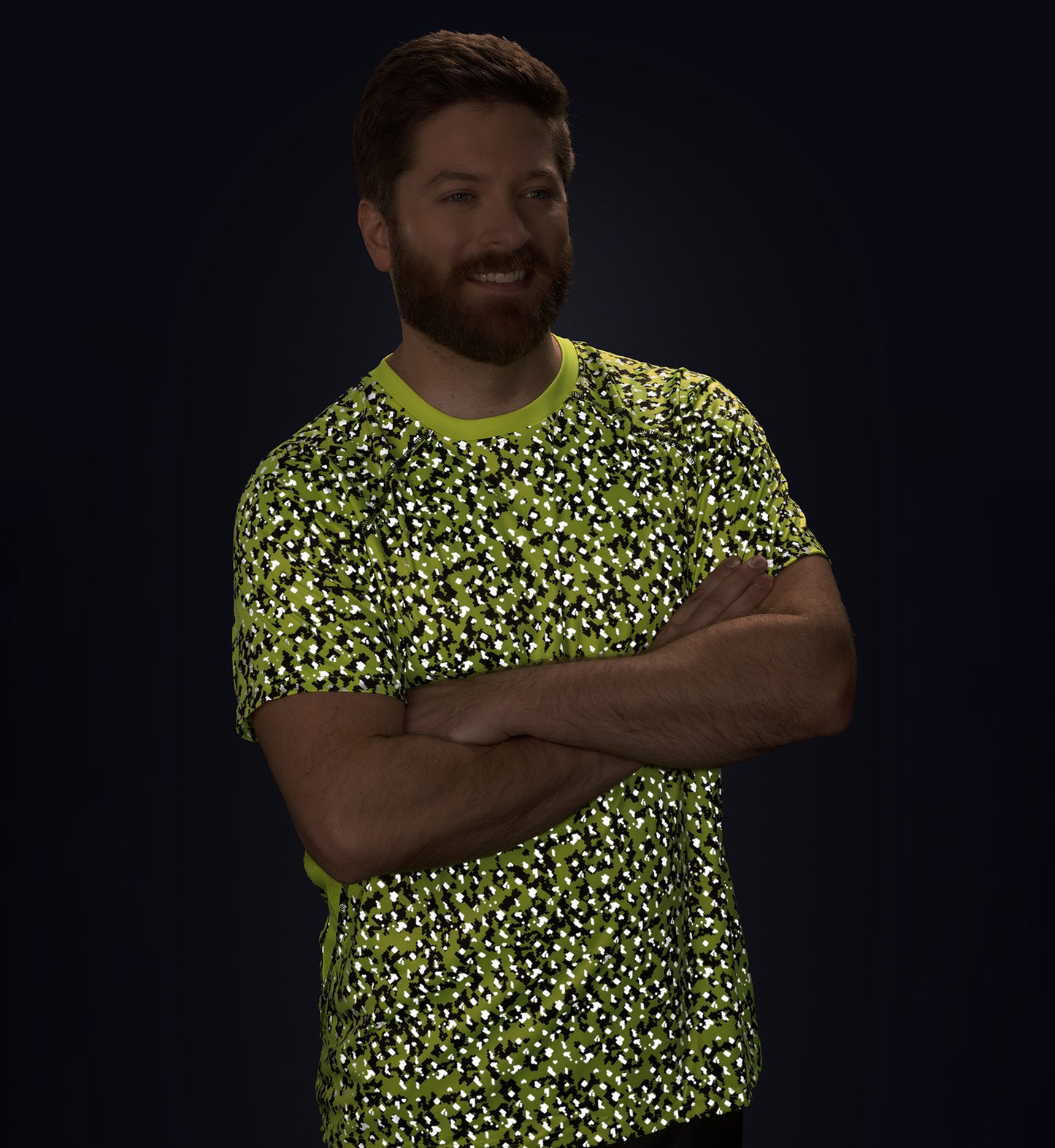 Men’s Lime/Black Camo Short Sleeve WildSpark™ Athletic Shirt