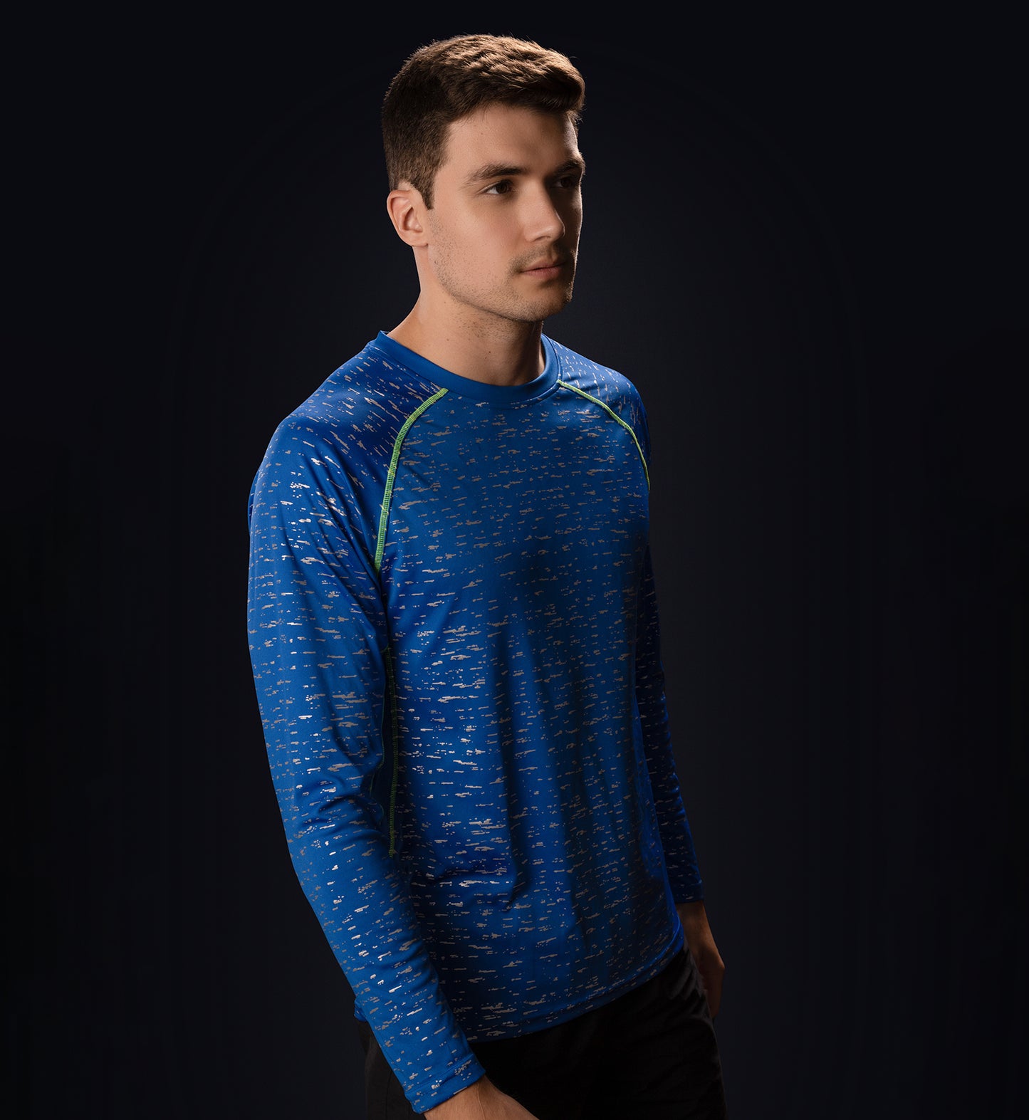 Men’s Blue Long Sleeve WildSpark™ Athletic Shirt