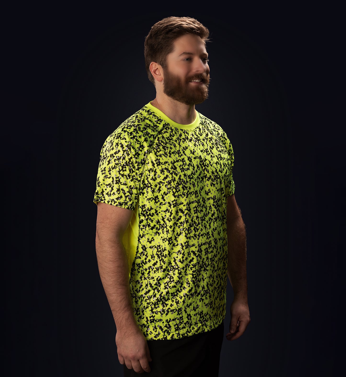 Men’s Lime/Black Camo Short Sleeve WildSpark™ Athletic Shirt
