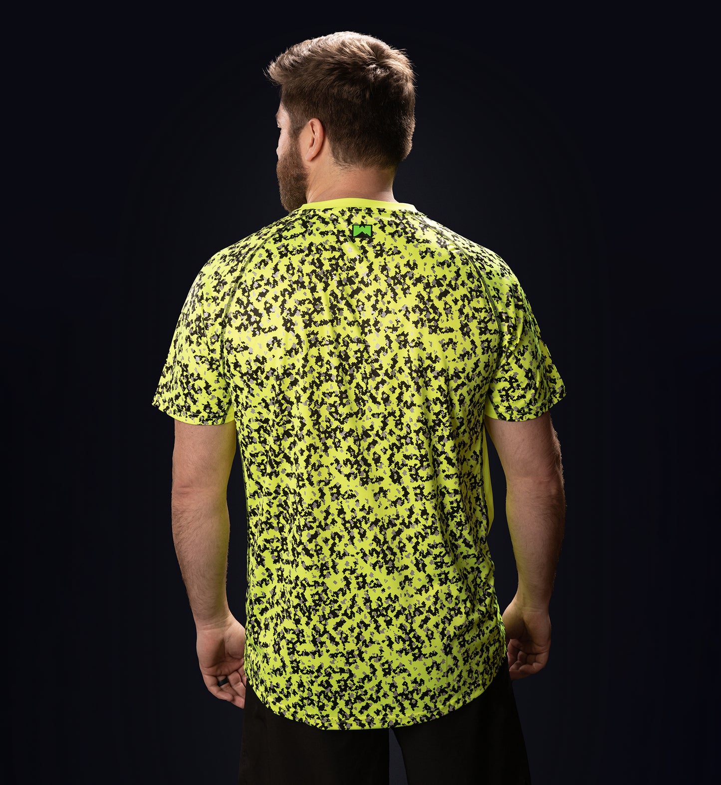 Men’s Lime/Black Camo Short Sleeve WildSpark™ Athletic Shirt