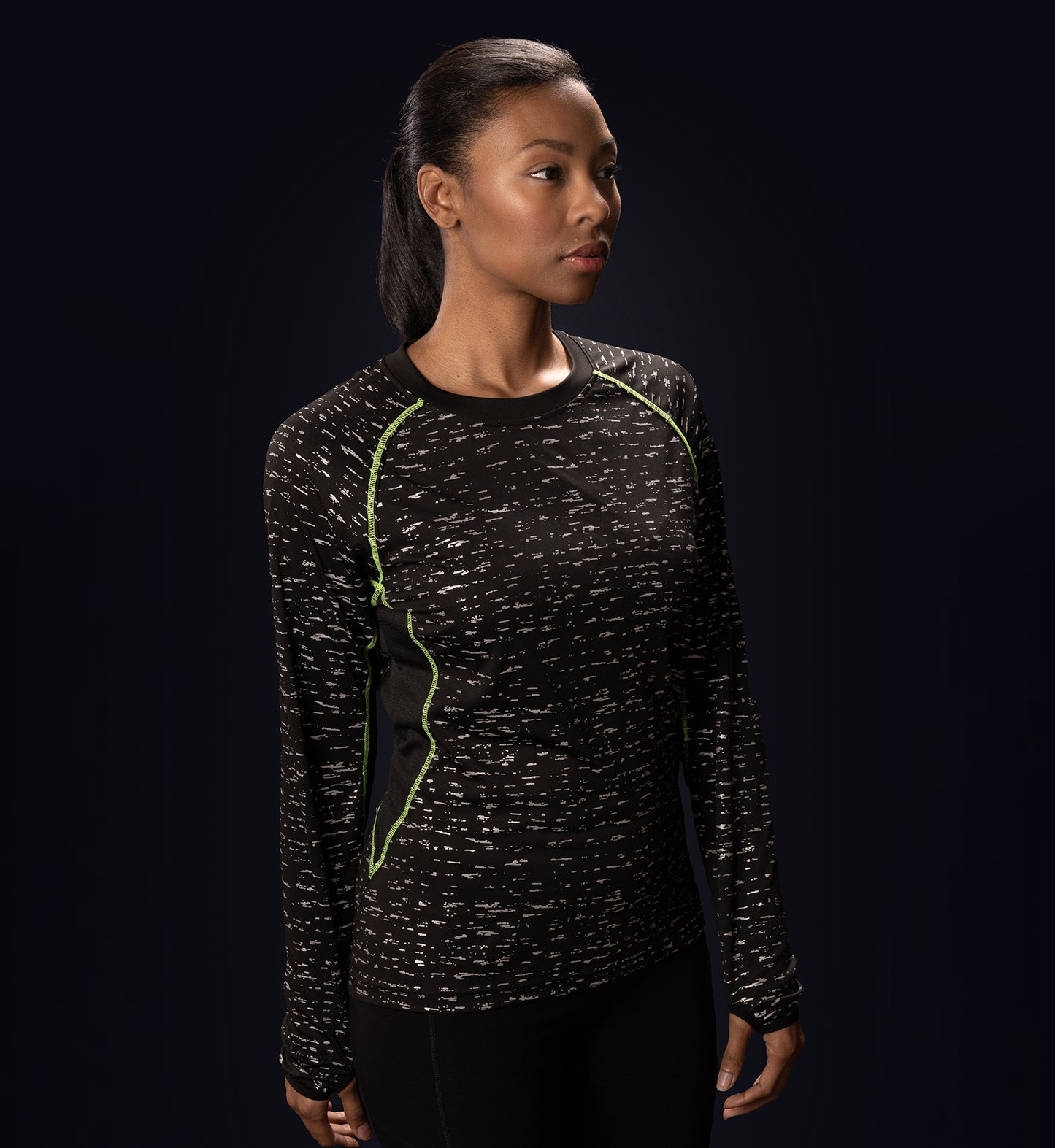 Women’s Black Long Sleeve WildSpark™ Athletic Shirt