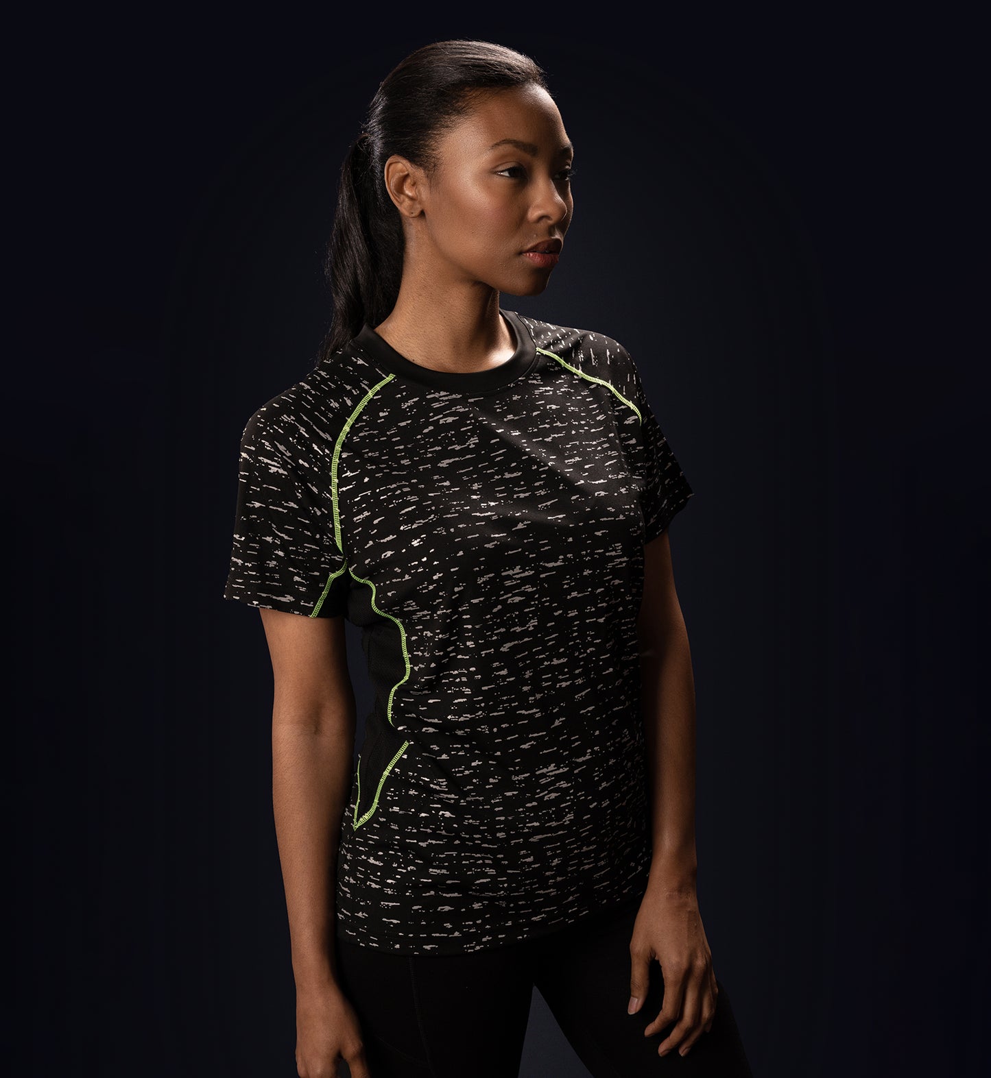Women's Black Short Sleeve WildSpark™ Athletic Shirt