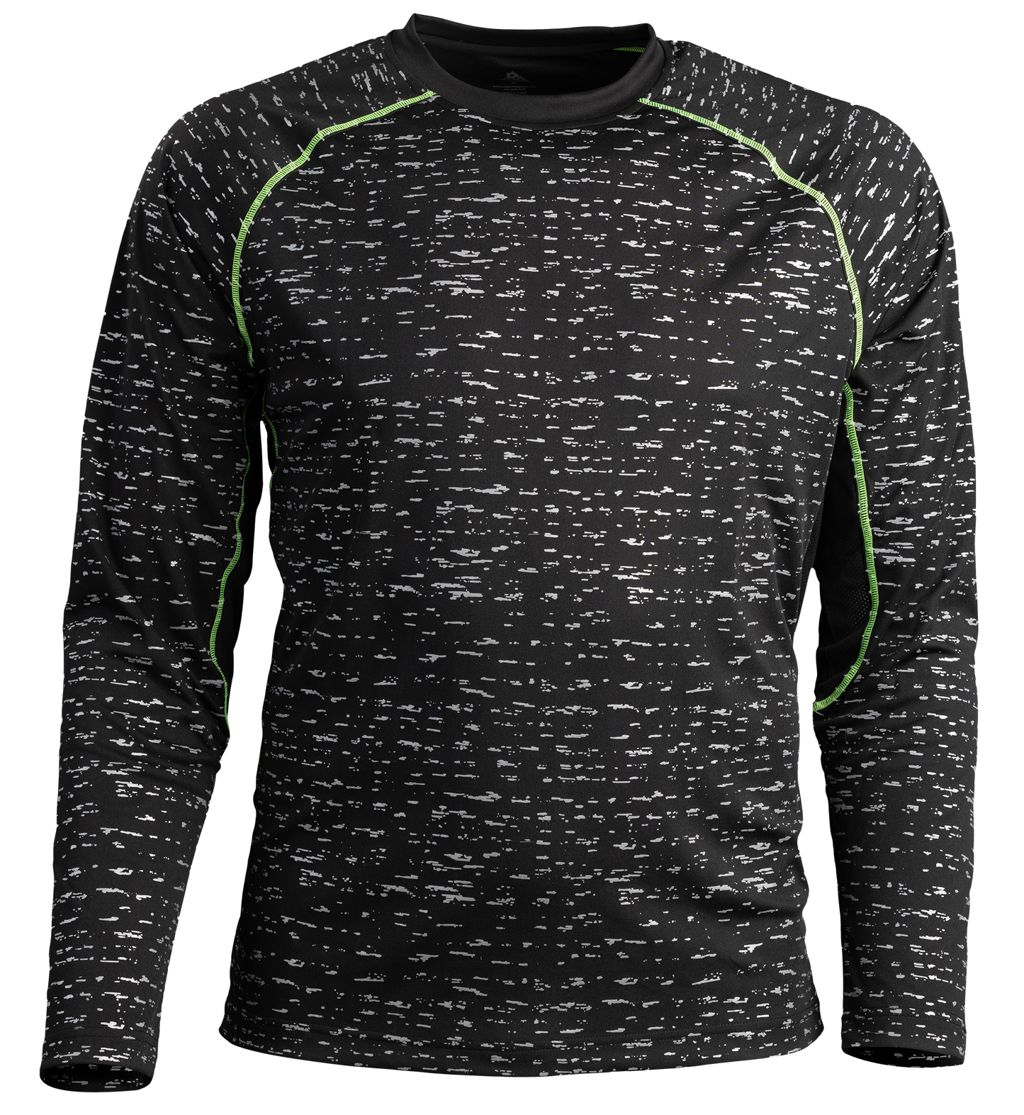 Men's Reflective Long Sleeve Running Shirt In Black