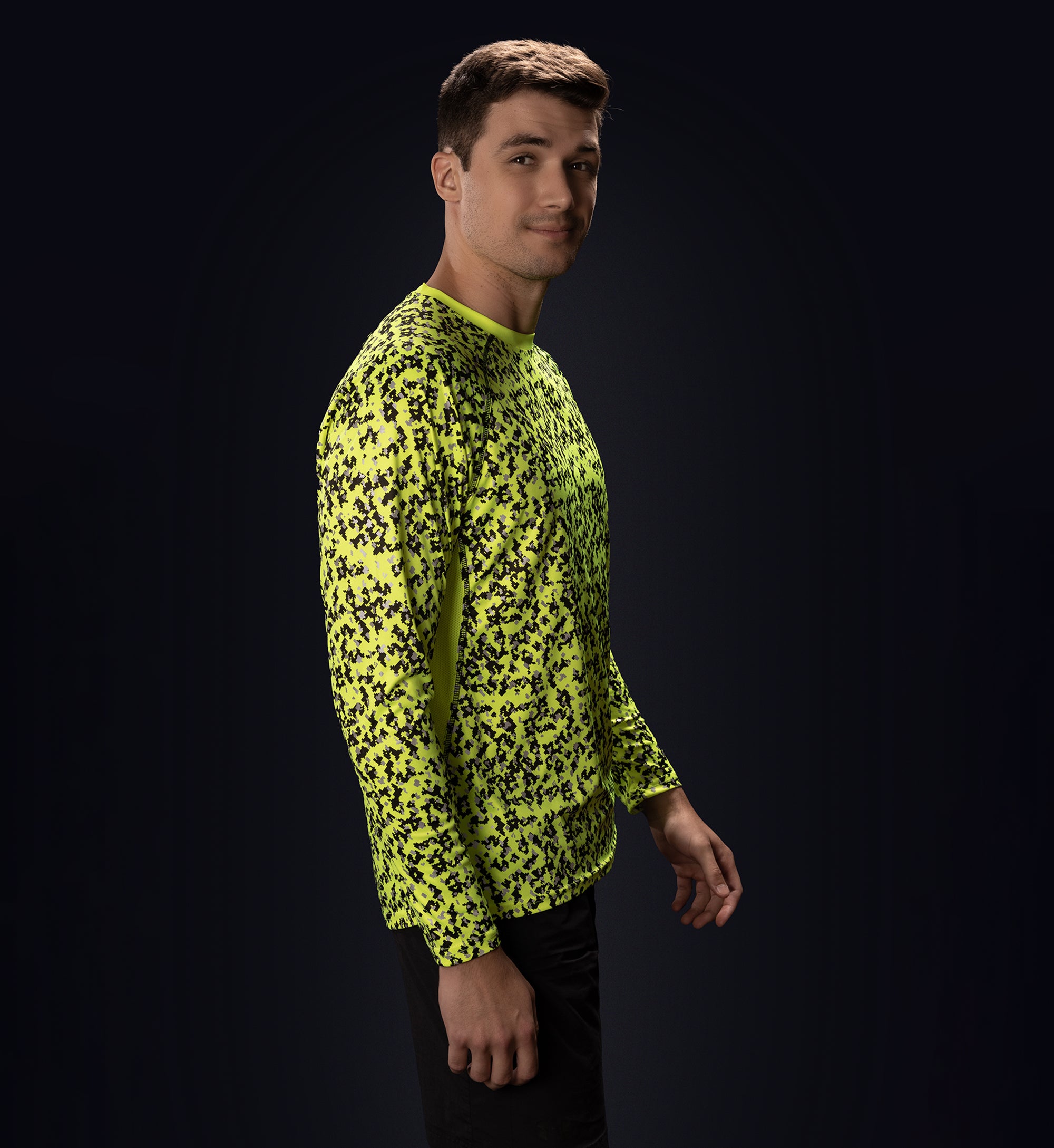 Men's long best sale sleeve running shirt