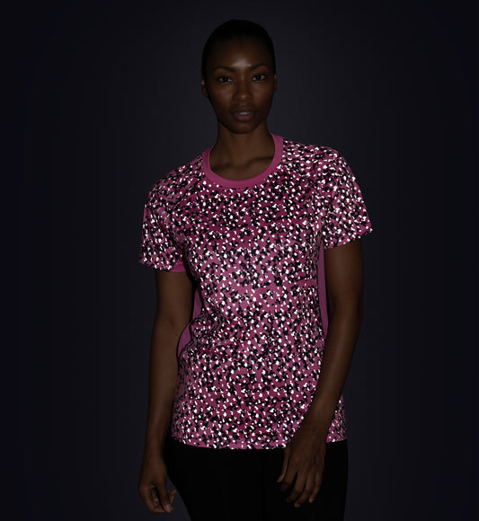 Women's Pink Camo Long Sleeve Reflective Running Shirt – WildSpark™